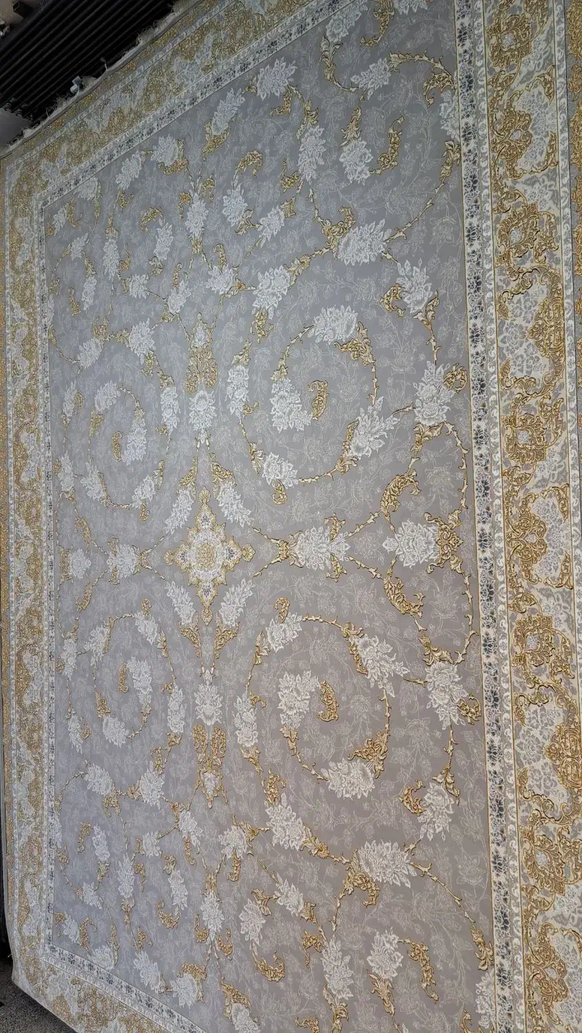 فرش ۱۲۰۰ شانه طوسی طلایی|فرش|همدان, |دیوار