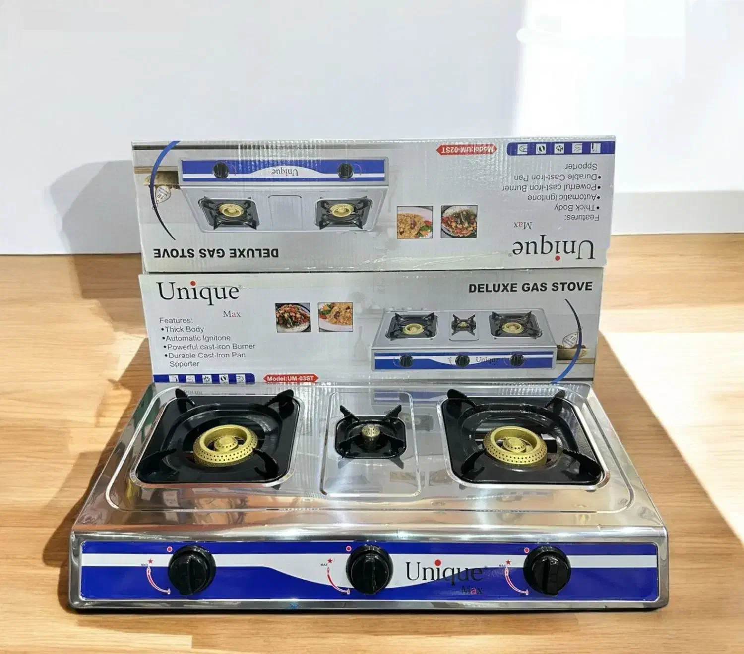 اجاق گاز یونیک رومیزی سه شعله فندک دار اصل آکبند|اجاق گاز و لوازم برقی پخت‌وپز|چابهار, |دیوار