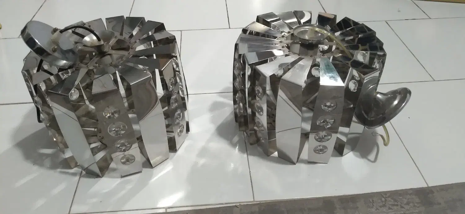 لوستر استیل ۲عددی|لوستر و چراغ آویز|رشت, سعدی (تختی)|دیوار