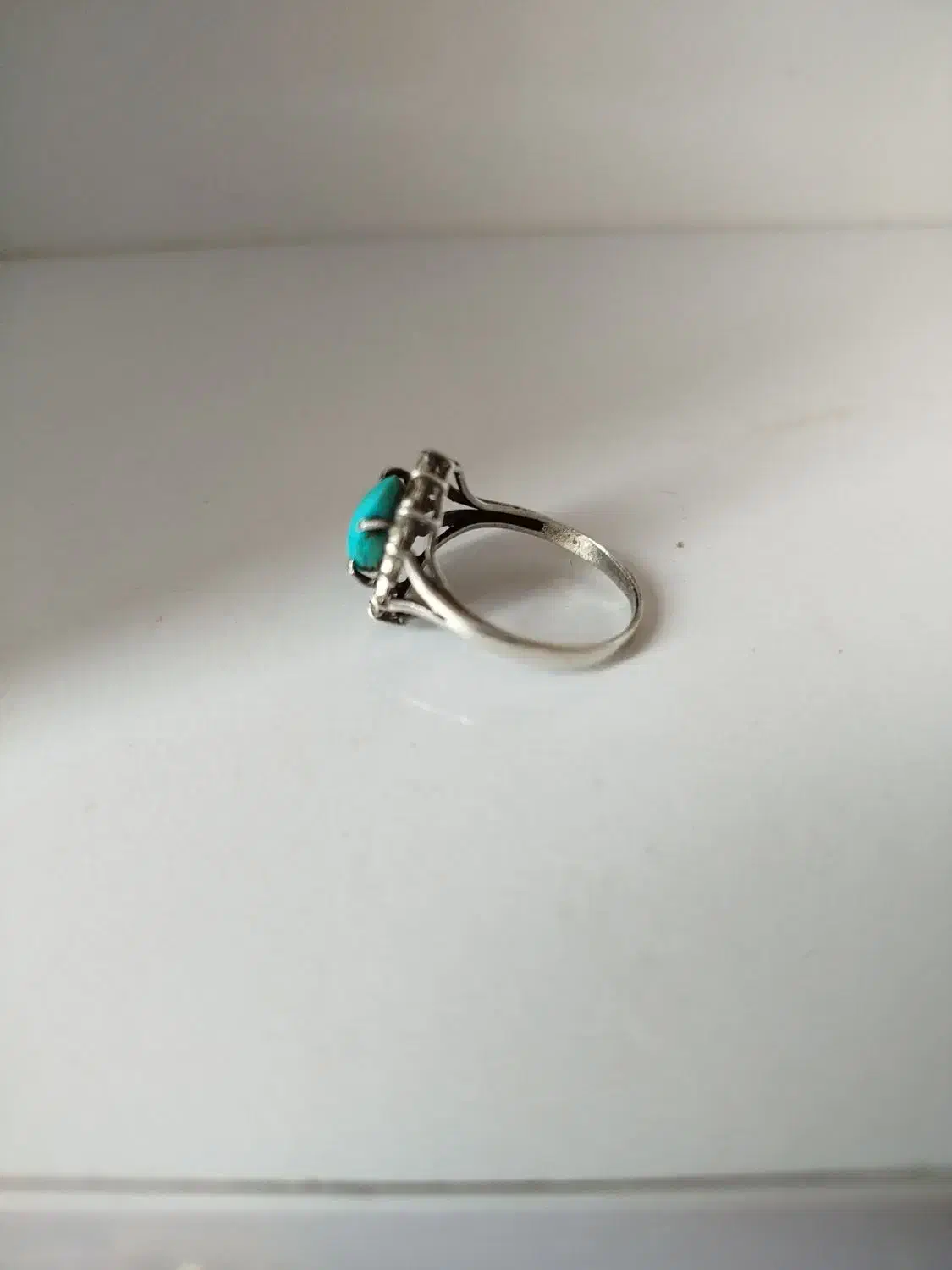 انگشتر نقره نگین فیروزه اصل|جواهرات|رامیان, |دیوار