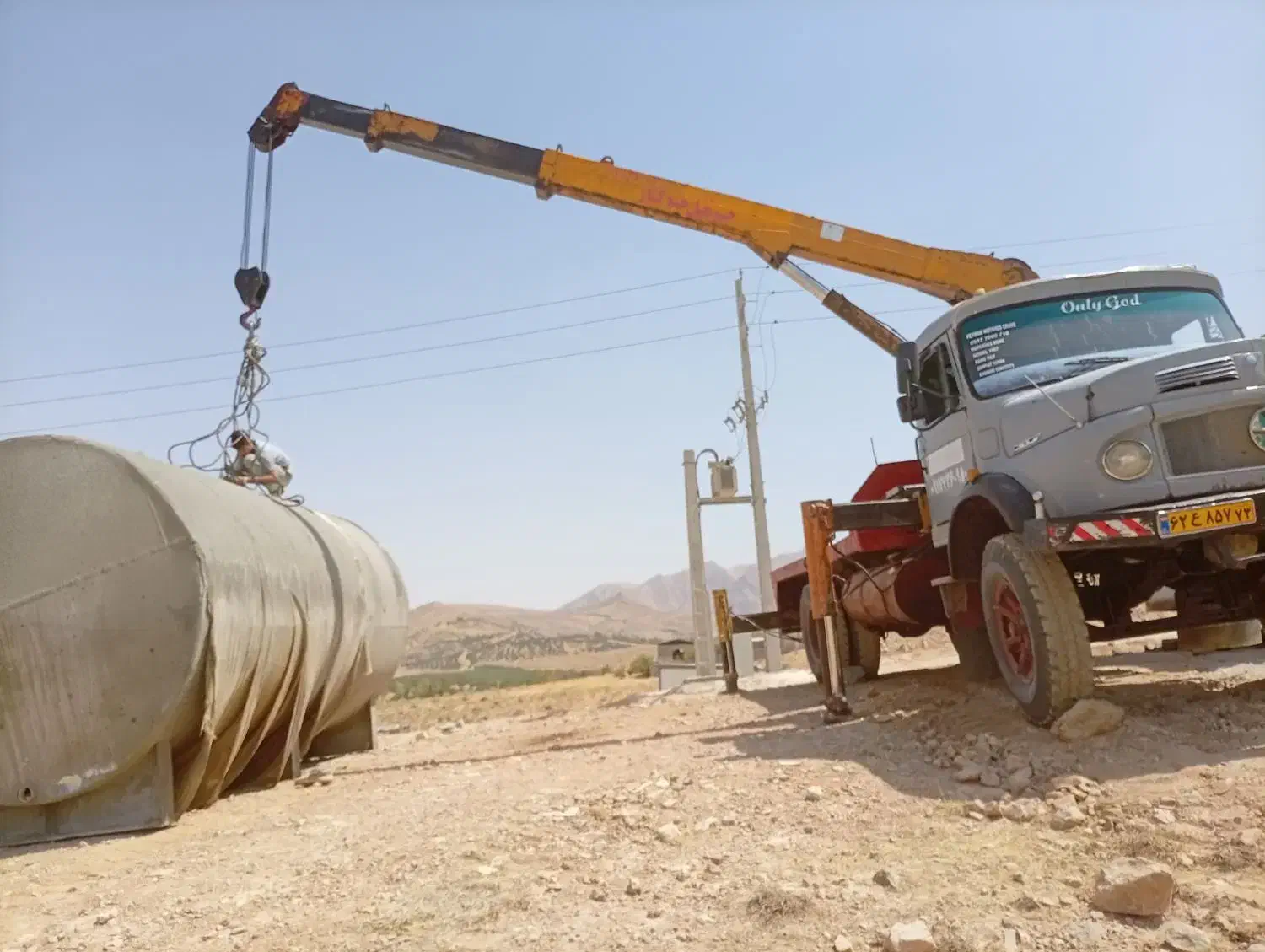 جرثقیل 3 تن 5 تن 10 تن 15 تن کفی دار دکل بلند|خدمات حمل و نقل|کازرون, |دیوار