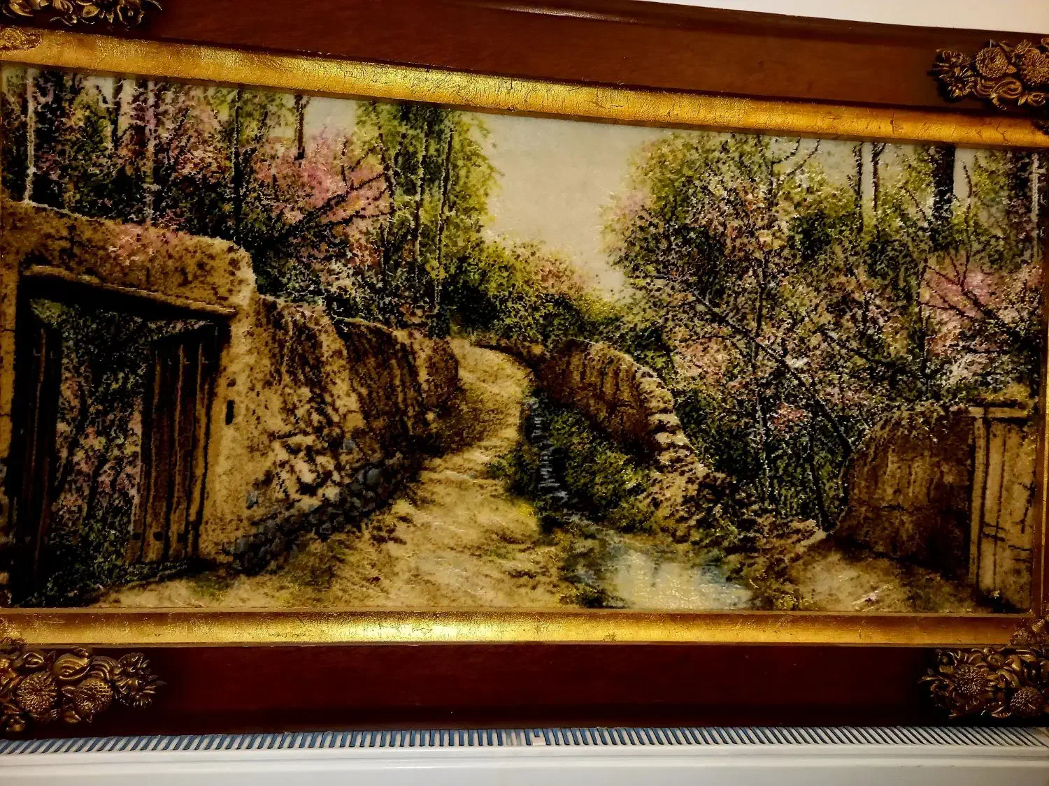 تابلو فرش کوچه باغ دستبافت|تابلو فرش|کرج, اتحاد|دیوار