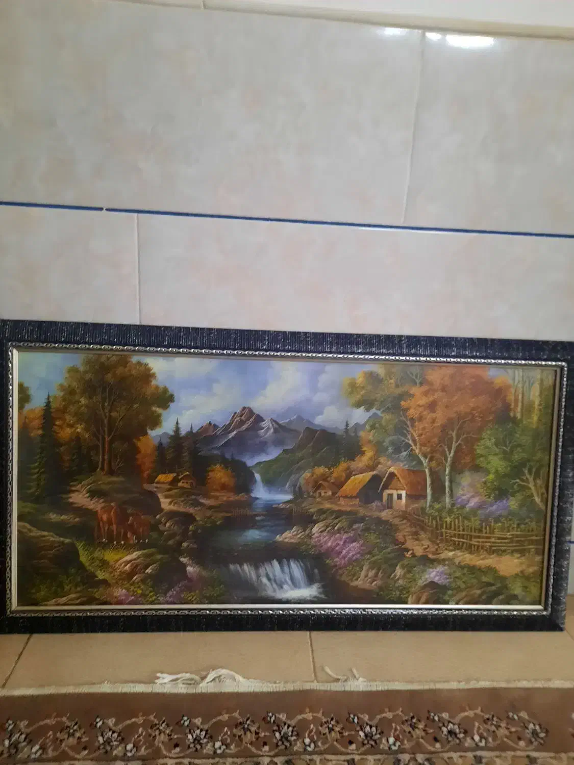 دوعدد تابلوفرش|تابلو فرش|ساوه, |دیوار