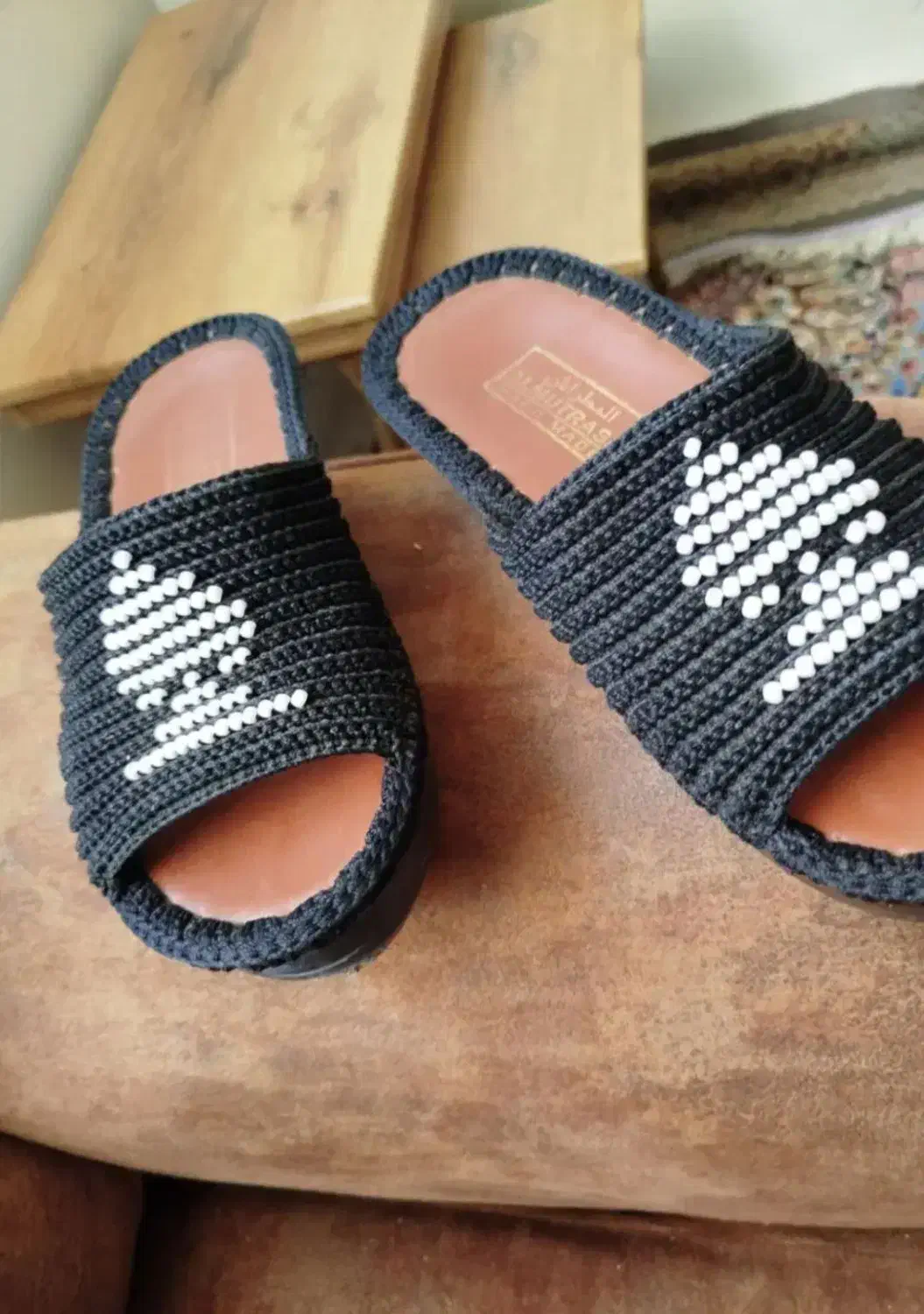 بافت دمپایی زنانه و مردانه..قیمت زنانه ۵۰۰|کیف، کفش، کمربند|دهدشت, |دیوار