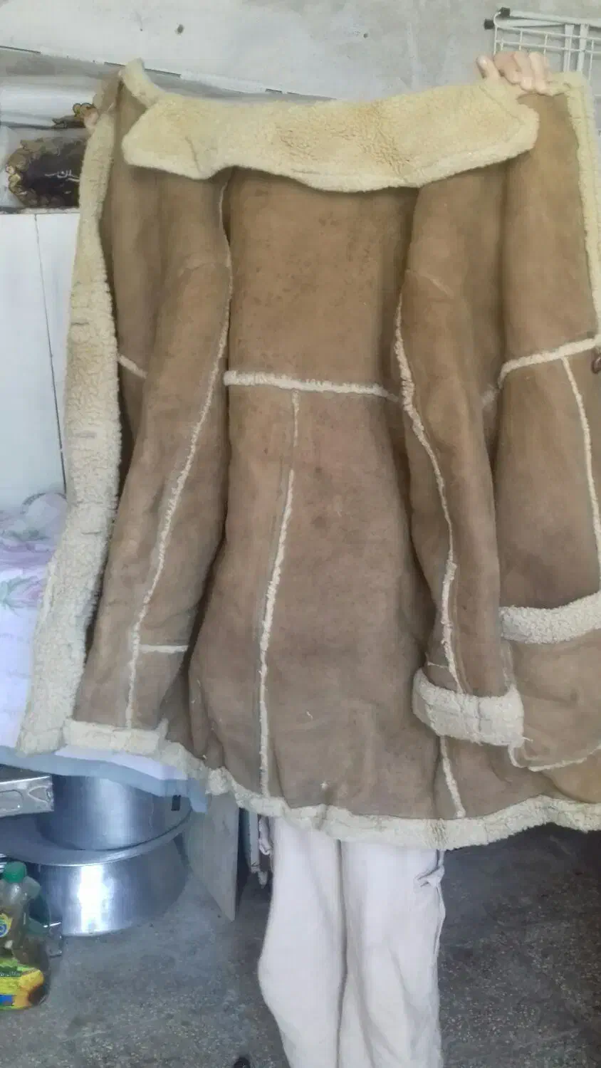 کاپشن پوست بوفالو انگلیسی مرتب و سالم مخصوص|کیف، کفش، کمربند|قوچان, |دیوار