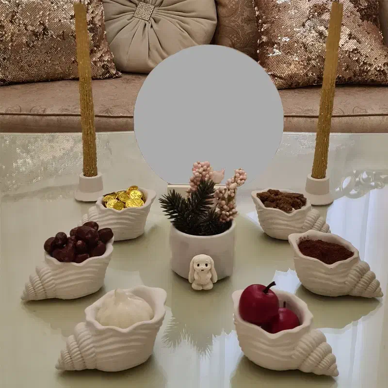 هفت سین مدل حلزونی|صنایع دستی و سایر لوازم تزئینی|قم, نیروگاه|دیوار