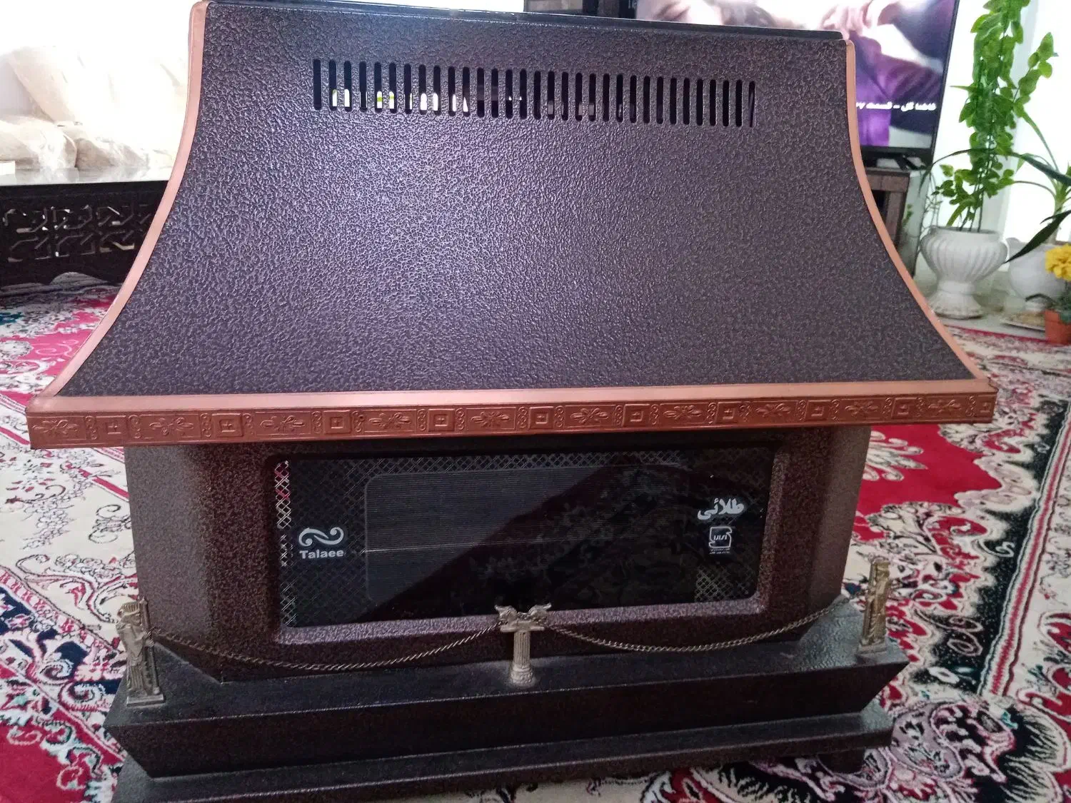 بخاری گازی طرح شومینه در حد نو|بخاری، هیتر، شومینه|فسا, |دیوار