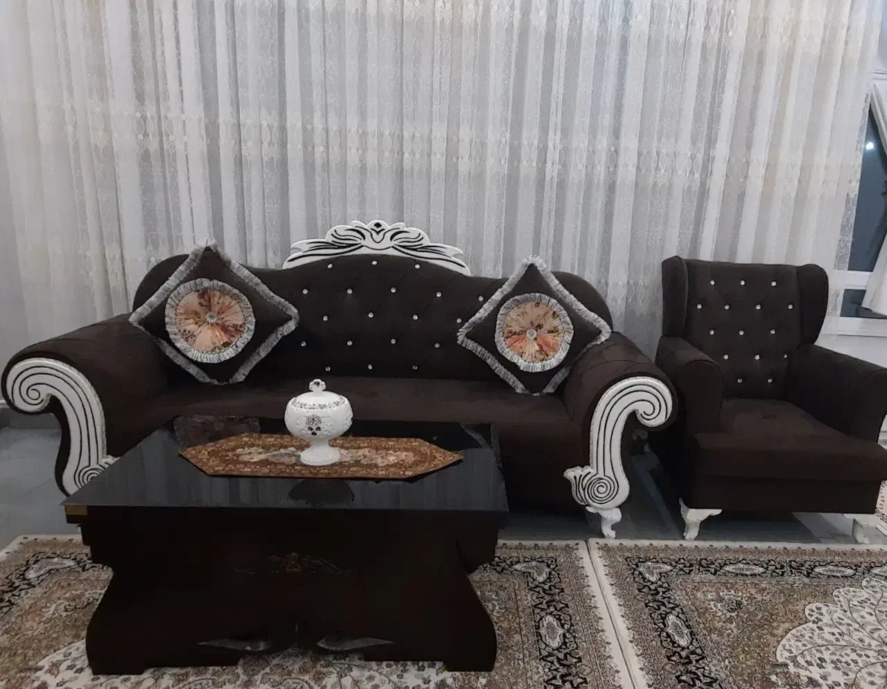 مبل ۸ نفره|مبلمان خانگی و میز عسلی|شوط, |دیوار