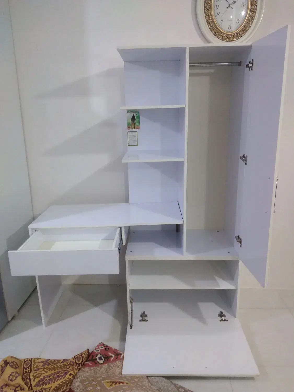 میز تی وی کتابخانه میز تحریر وجا لباسی|کتابخانه، شلف، قفسه‌های دیواری|نسیم‌شهر, |دیوار