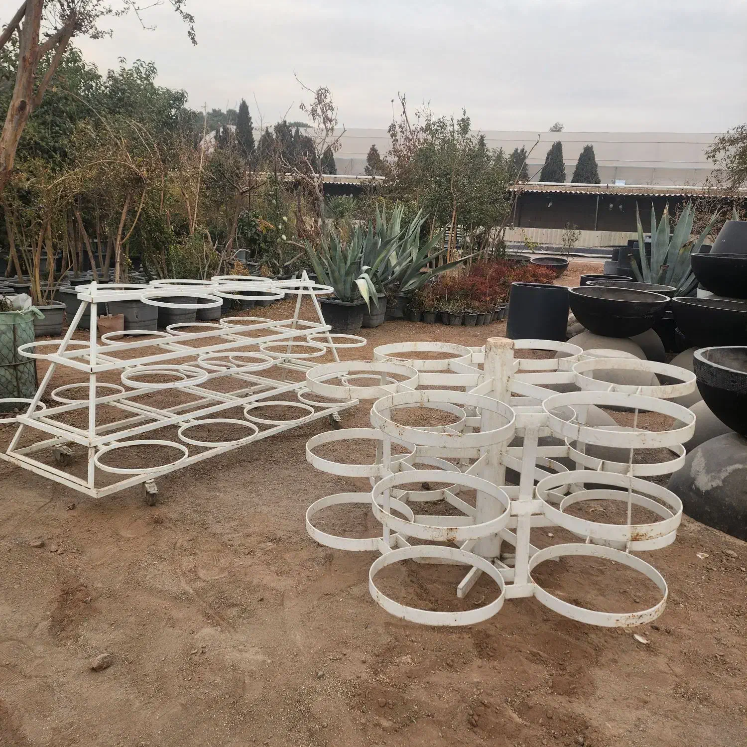 استند های بیرونی با گلدان|گل و گیاه طبیعی|اصفهان, بوستان ناژوان|دیوار