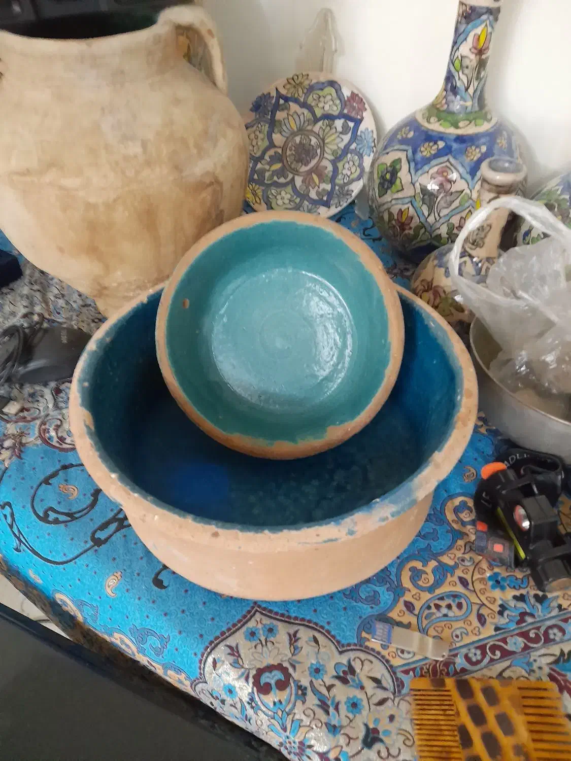 انواع سفال خمره وکوزه و گلدون.لانجین قدیمی|صنایع دستی و سایر لوازم تزئینی|تهران, علم و صنعت|دیوار