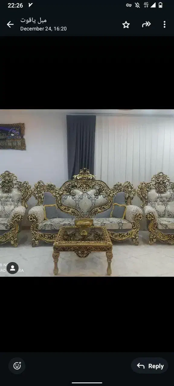 مبل/مبل سلطنتی/مبل استیل/مدل خرچنگی/اقساطی|مبلمان خانگی و میز عسلی|خمینی‌شهر, |دیوار