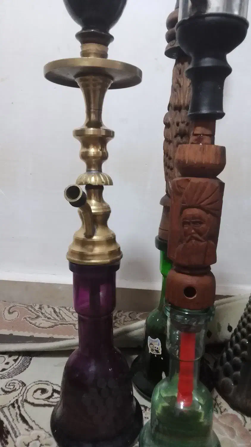 معاوضه با کبوتر قلیان برنجی و چوب|کلکسیون و سرگرمی|بومهن, |دیوار