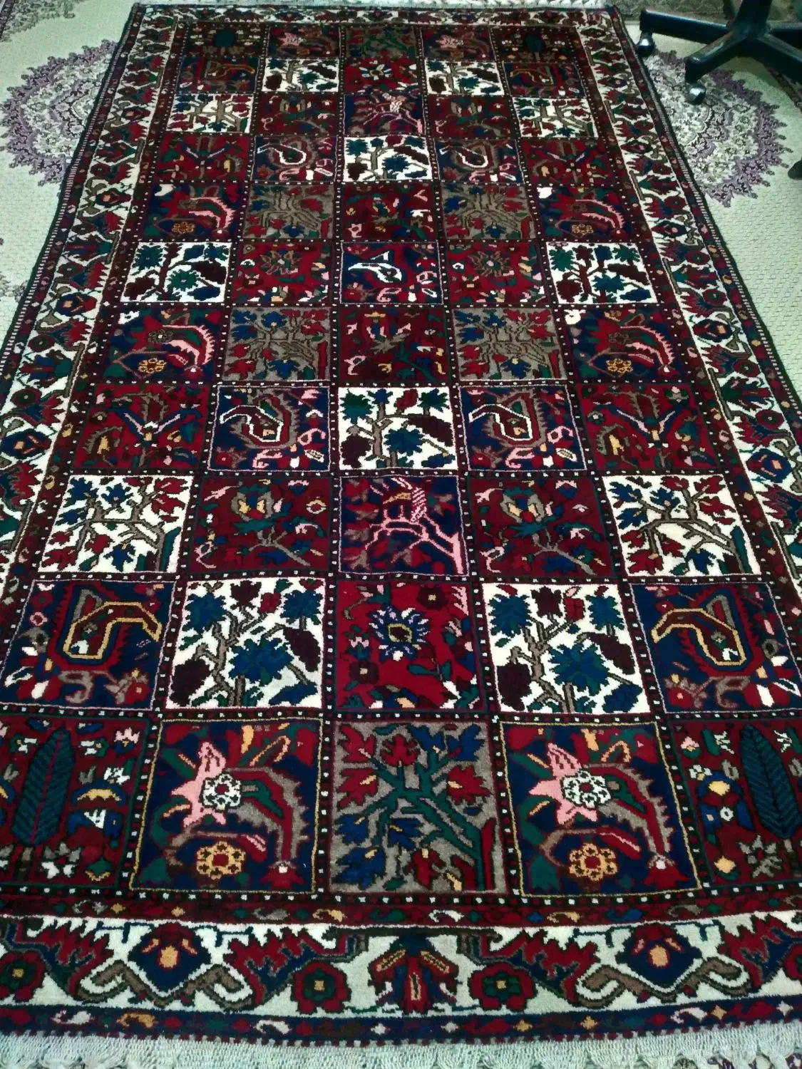 قالی بلداجی بینظیر سالم مواد گیاهی|فرش|لردگان, |دیوار