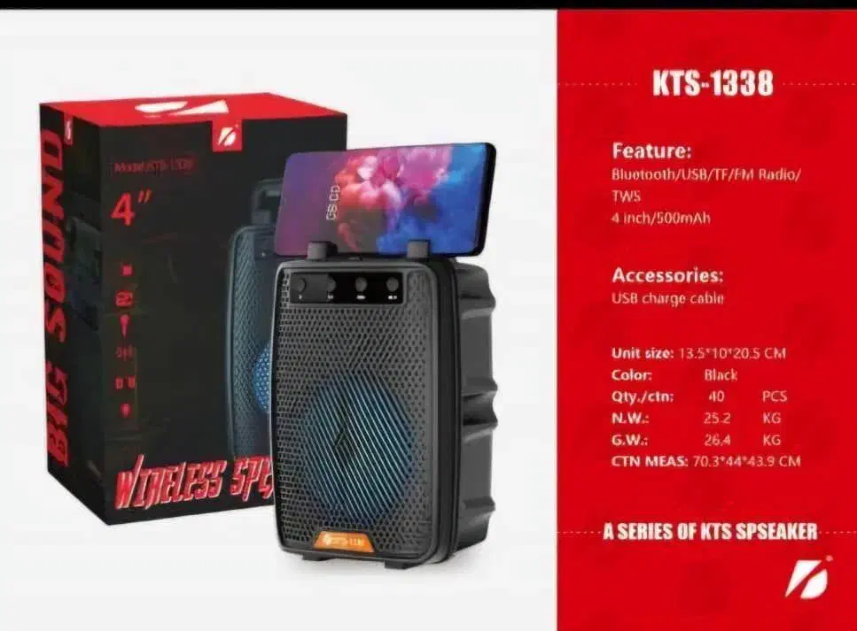 اسپیکر بلوتوث 4 اینچ مدل KTS-1338|سیستم صوتی خانگی|خوی, |دیوار