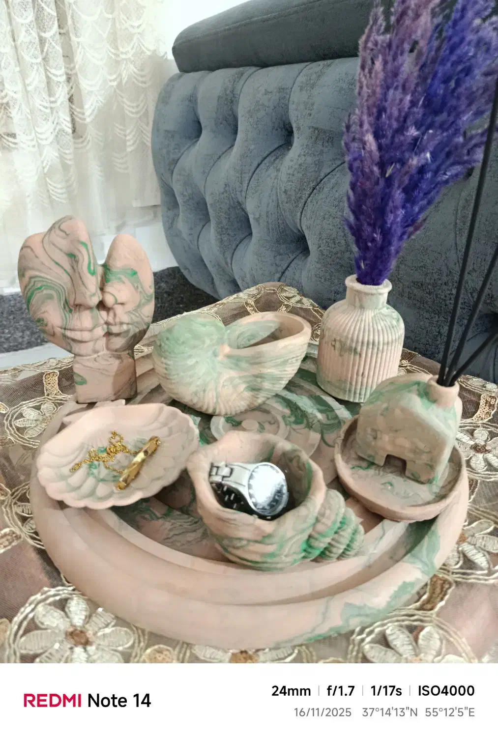 ست رومیزی جاعودی|مجسمه، تندیس، ماکت|گنبد کاووس, |دیوار