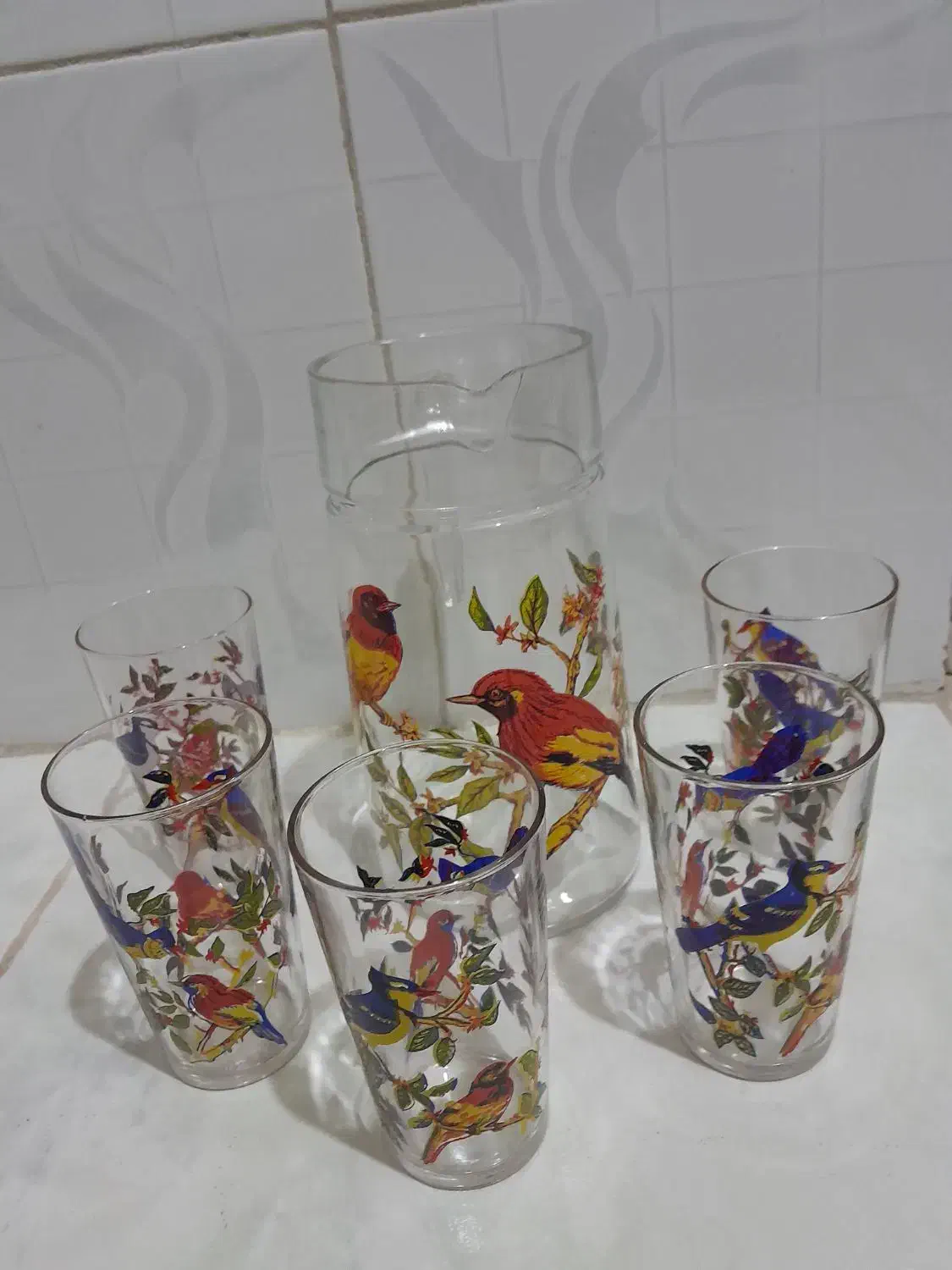 پارچ و لیوان قدیمی|کلکسیون اشیاء عتیقه|کرمانشاه, |دیوار