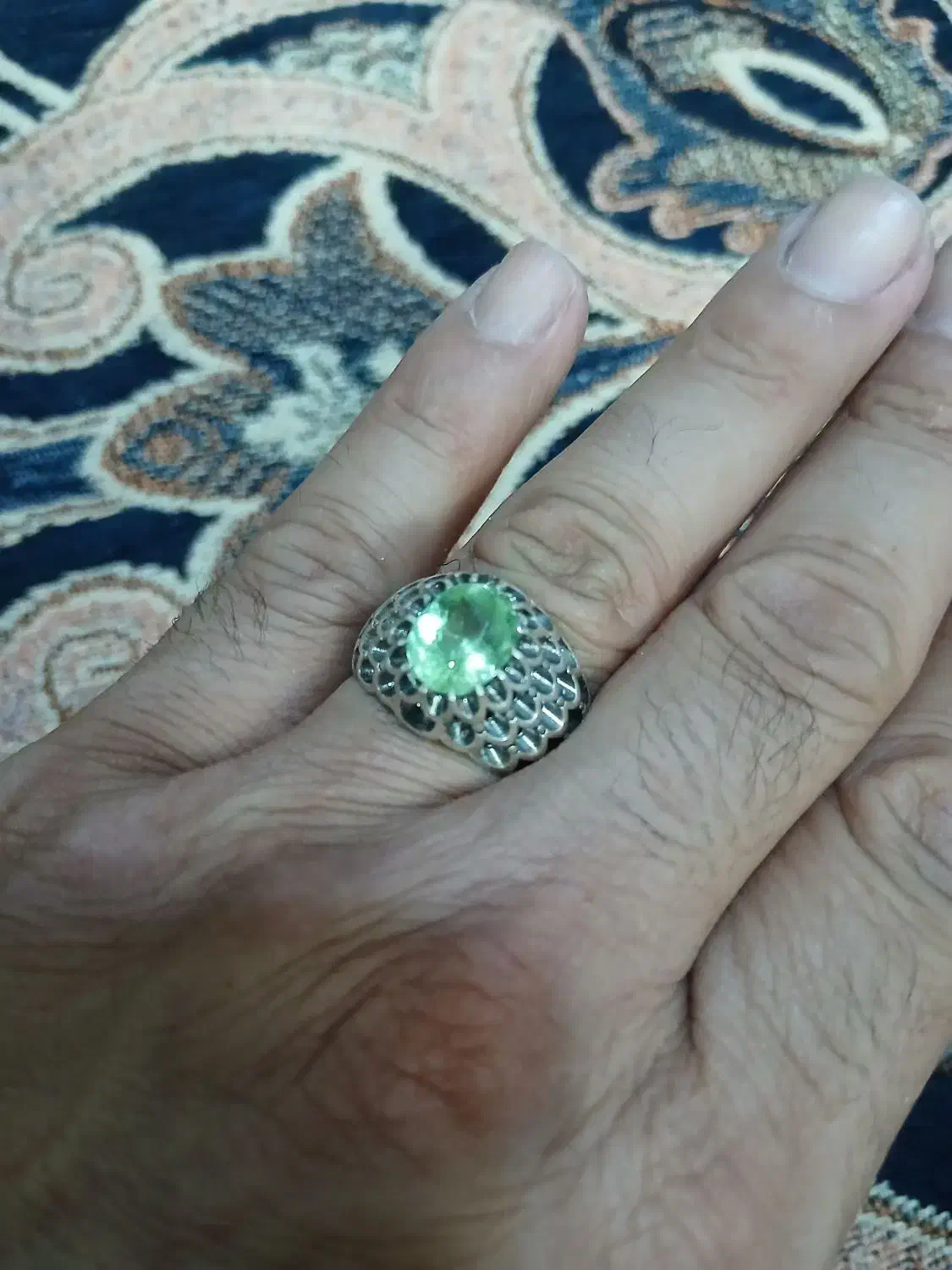 لنگشتر زبرچد اصل افغان|زیورآلات و اکسسوری|شیروان (خراسان), |دیوار