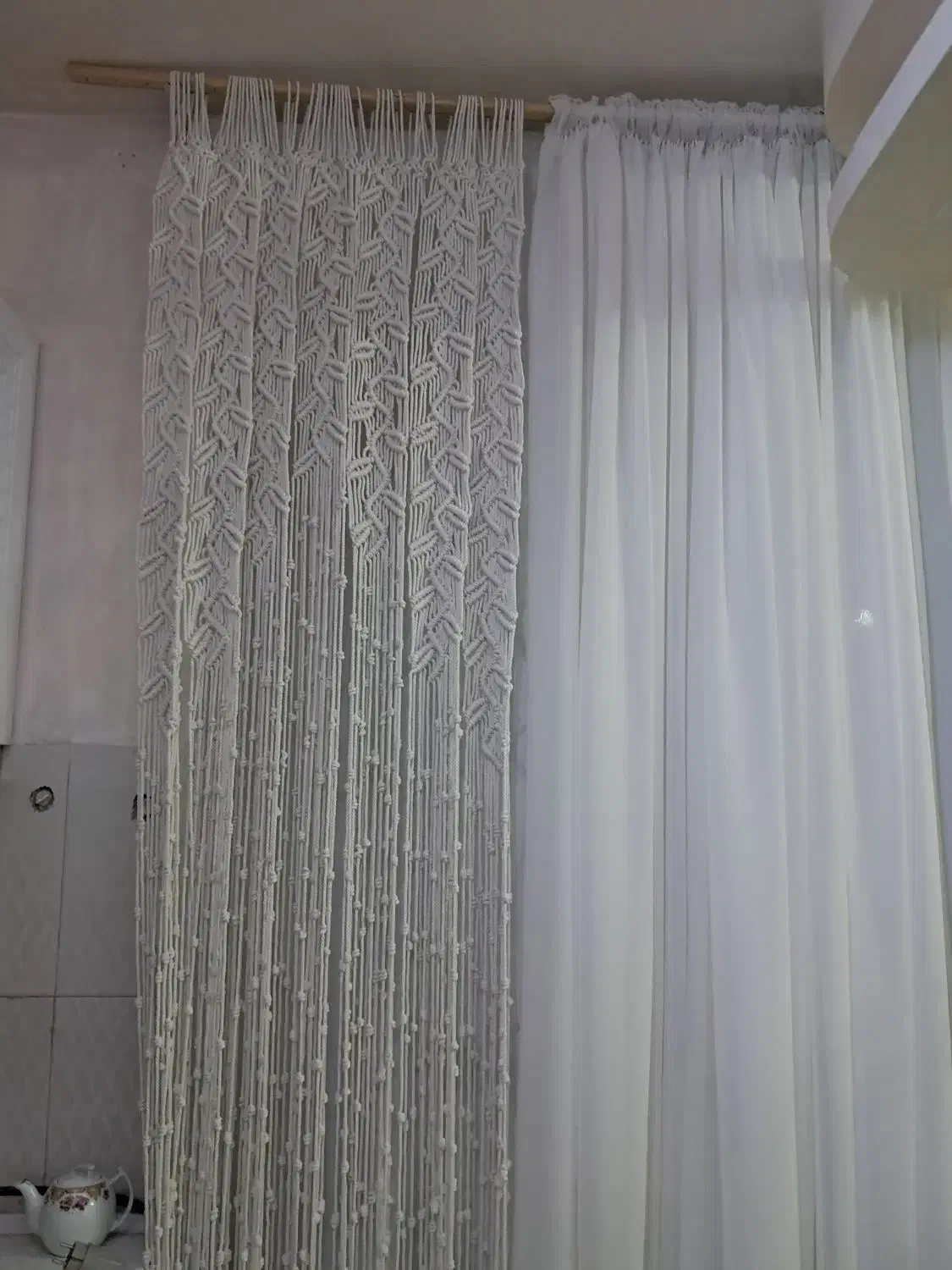 پرده مکرومه|پرده، رانر، رومیزی|مشهد, تلگرد|دیوار