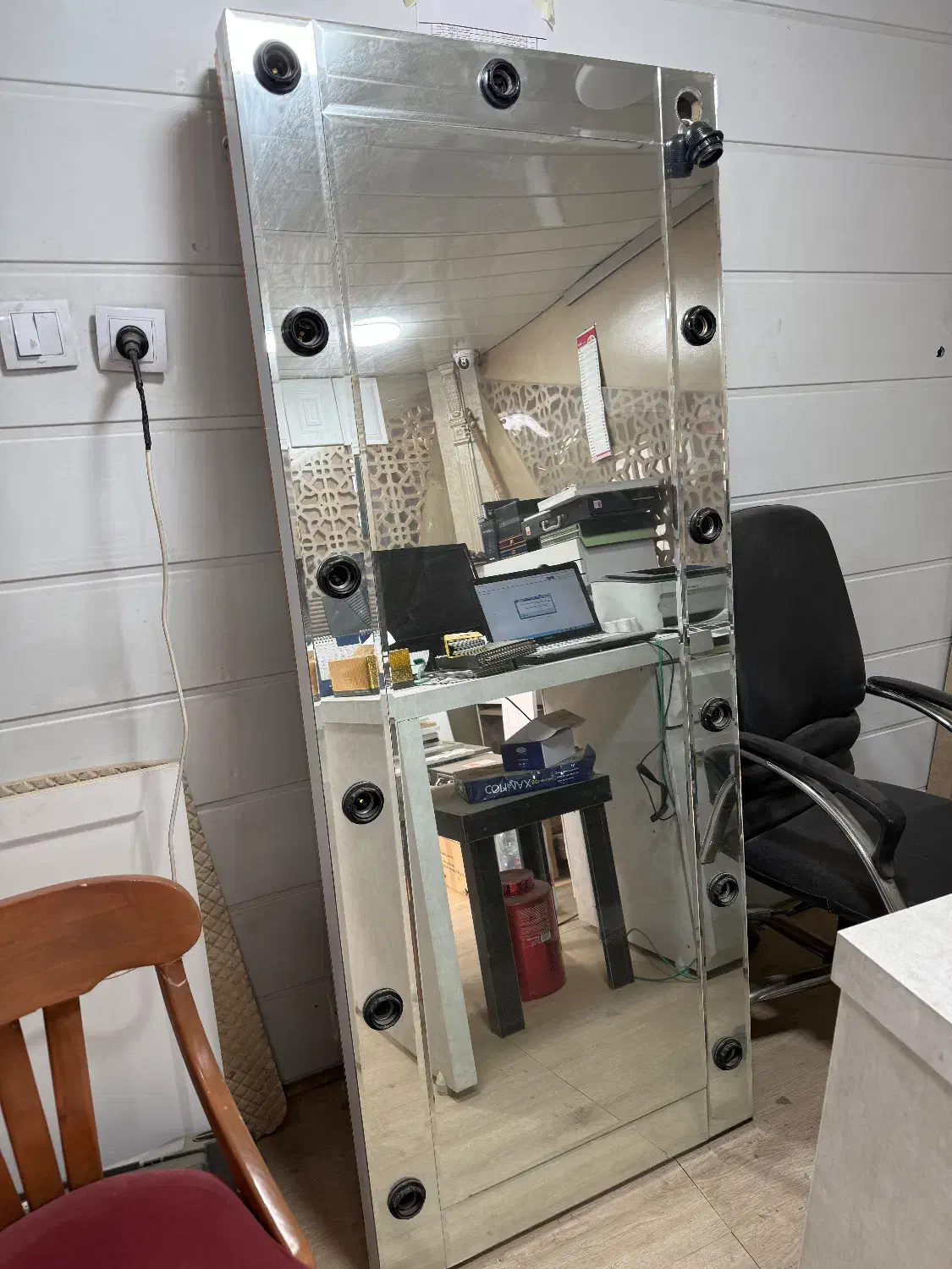 آینه هالیوودی قدی کامل آینه و ام دی اف|آینه|شیراز, شهرک قمشه|دیوار