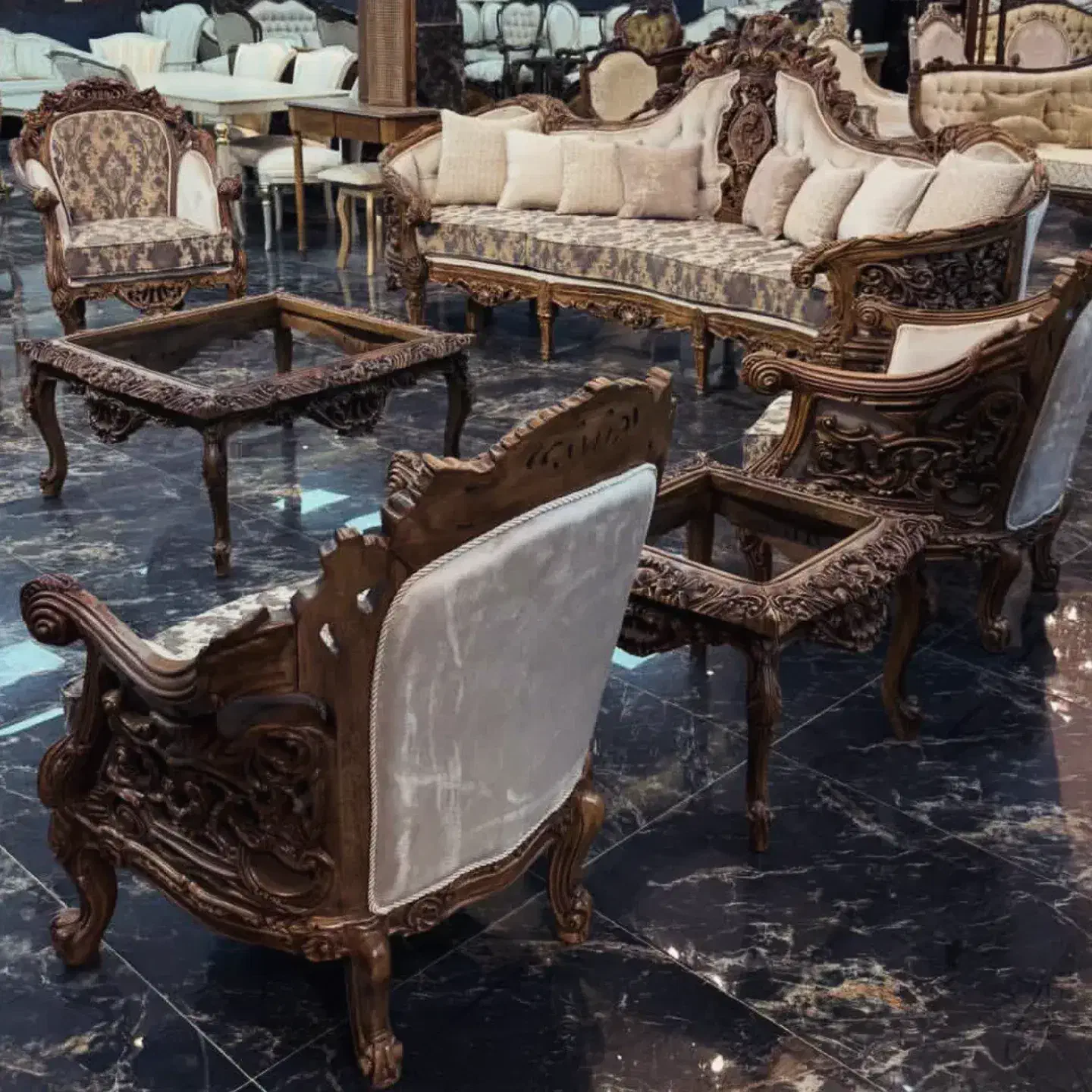 مبل سلطنتی خرچنگی|مبلمان خانگی و میز عسلی|اردبیل, |دیوار