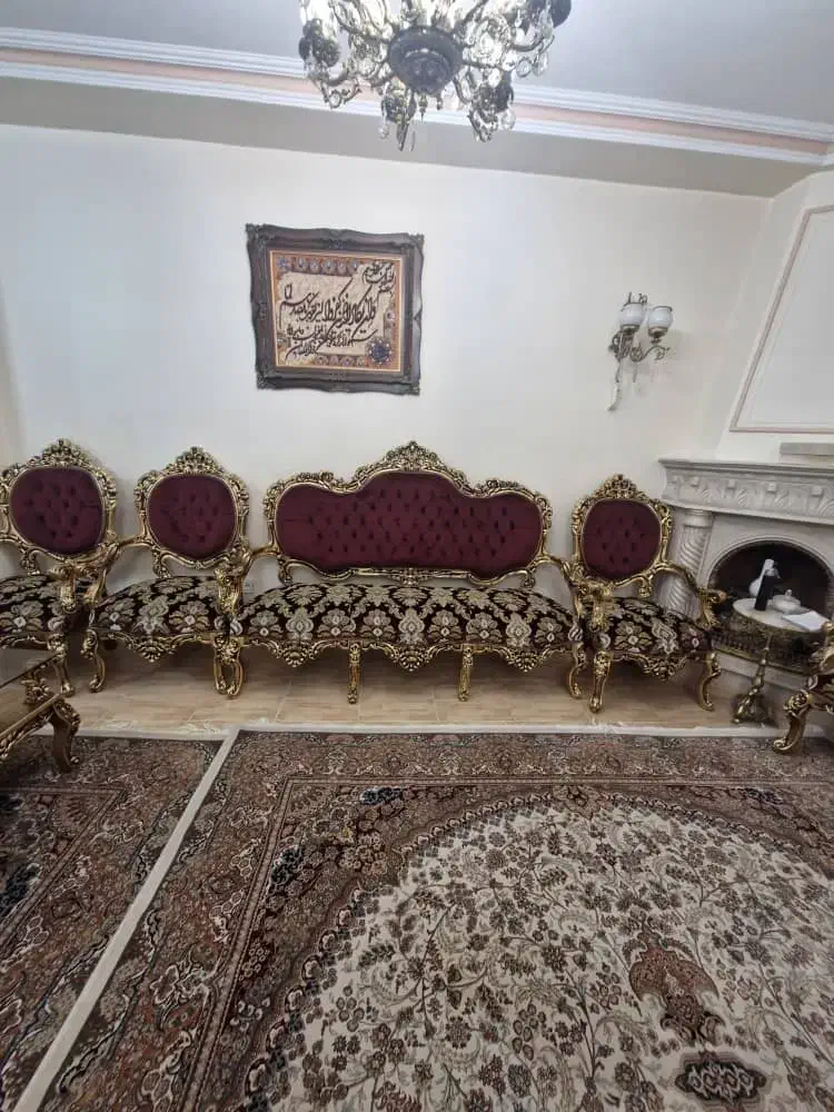 مبلمان ۹ نفره کلاسیک با پارچه ترک اصل|مبلمان خانگی و میز عسلی|تهران, شهرک آزادی|دیوار