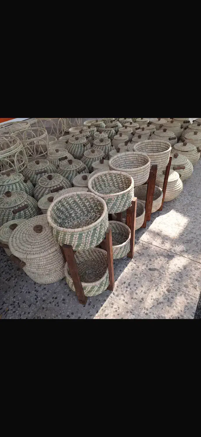 انواع ظروف حصیری|صنایع دستی و سایر لوازم تزئینی|کرمانشاه, |دیوار