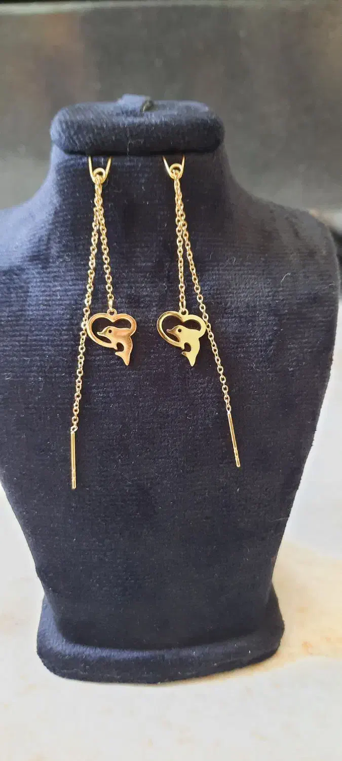 گوشواره بخیه ای مدل دلفین|بدلیجات|کرج, حیدرآباد|دیوار