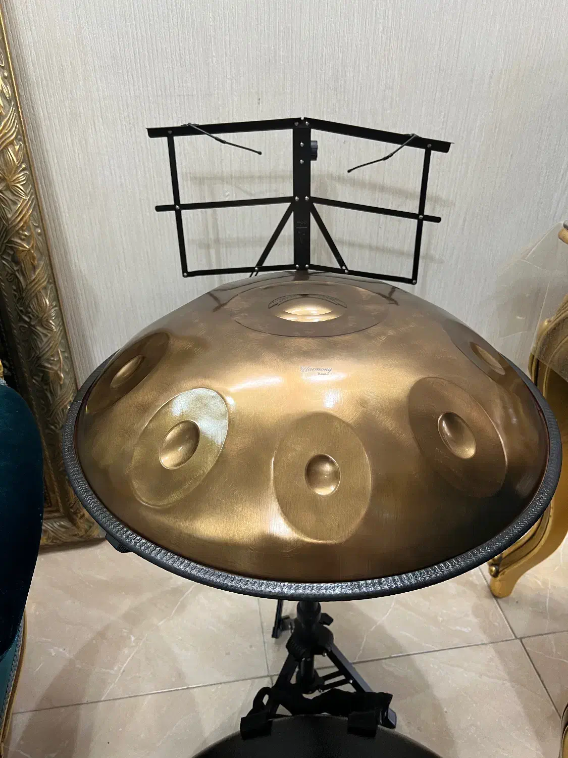 هنگدرام هارمونی بیسیک ۹ نوت مدل گلد همراه پایه ها|درام و پرکاشن|اصفهان, زهران|دیوار