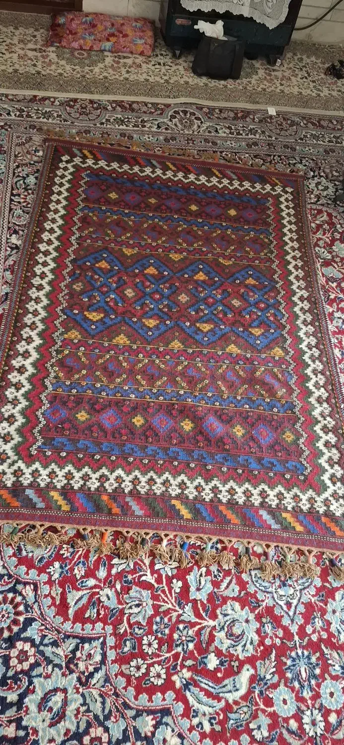 سفره و گلیم دست بافت|گلیم، جاجیم، گبه|بافت, |دیوار