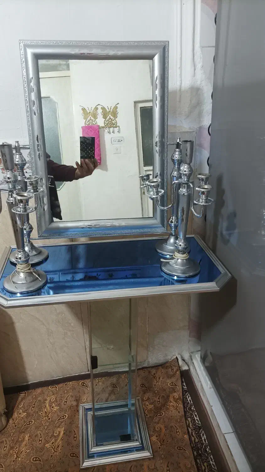 آینه شمعدان|صنایع دستی و سایر لوازم تزئینی|رباط‌کریم, الارد|دیوار