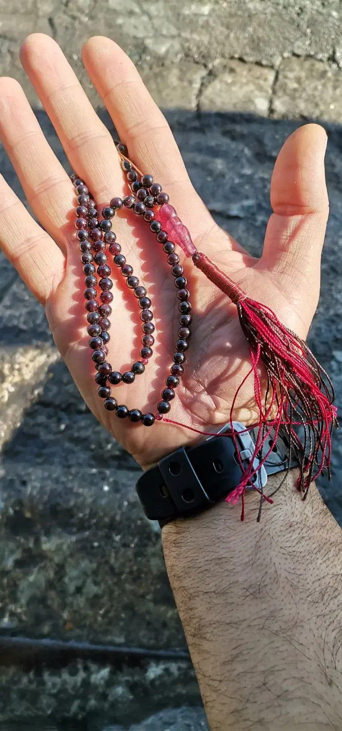 تسبیح سنگ یاقوت سیلان|جواهرات|کوهدشت, |دیوار