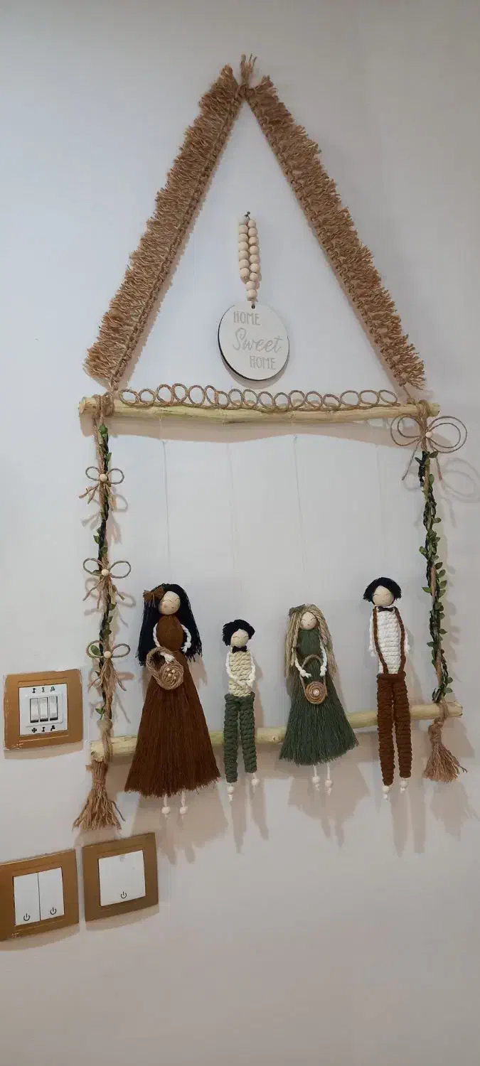 کلبه کنفی باعروسکهای مکرومه ای|صنایع دستی و سایر لوازم تزئینی|مشهد, مشکینی (شهرک غرب)|دیوار