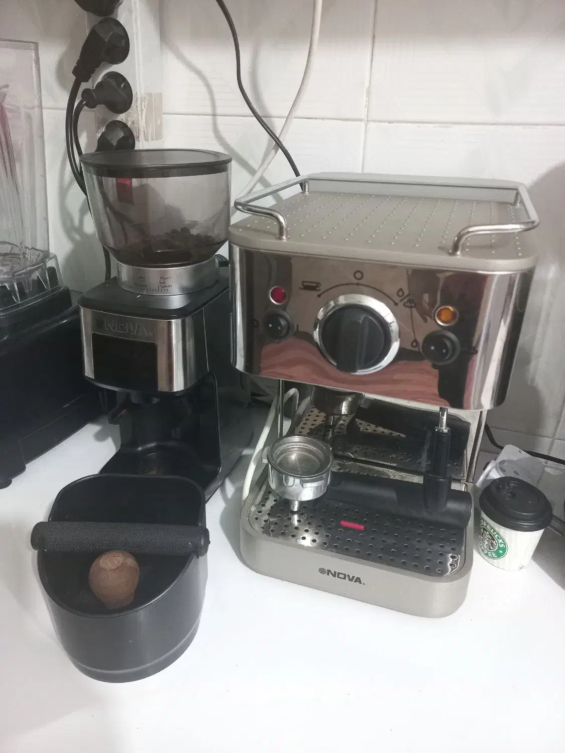 قهوه ساز همراه با اسیاب|سماور، چایساز، قهوهساز|بندر دیر, |دیوار