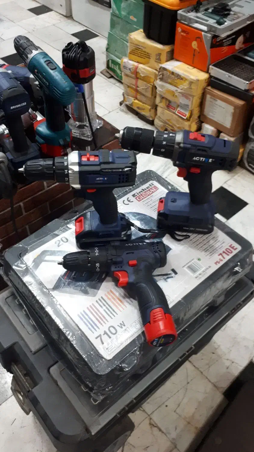 دریل شارژی حرفه ای اکتیو باطری لیتیوم ۱۲تا ۲۰|ابزارآلات|رشت, یخسازی|دیوار