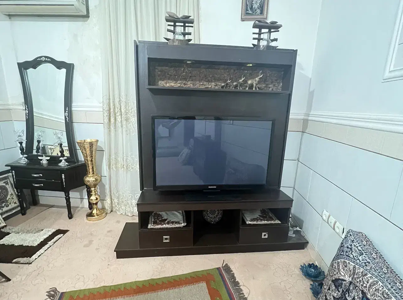 میز بار و تلویزیون ام دی اف|میز تلویزیون|بم, |دیوار