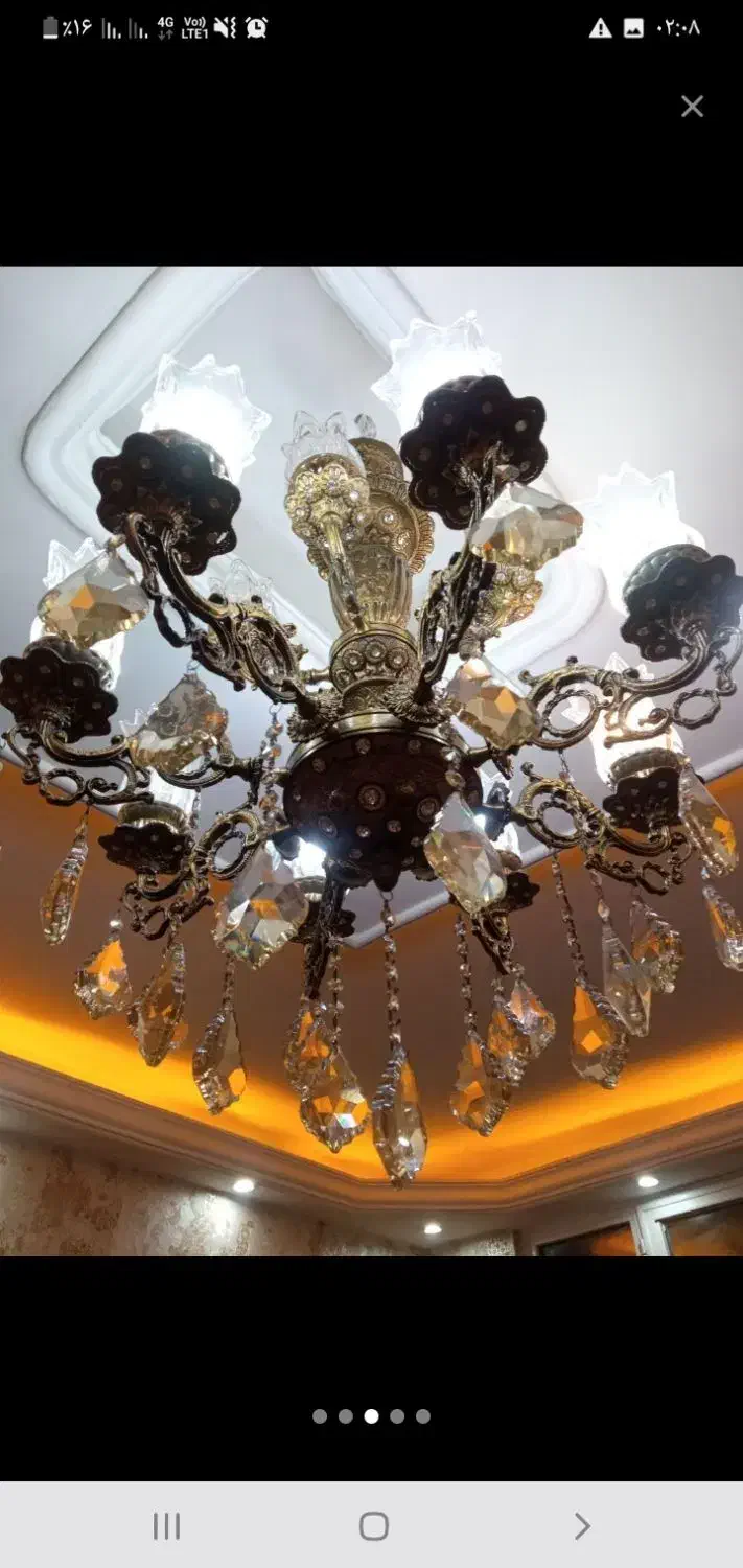 لوستر بسیار زیبا و سنگین ماله ۹ سال پیشه|لوستر و چراغ آویز|تبریز, |دیوار
