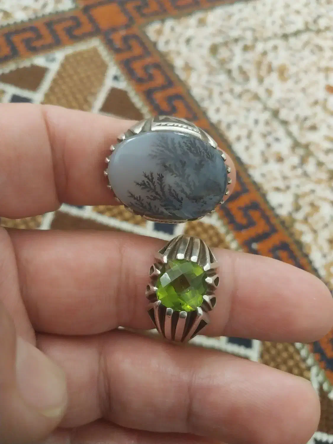 انگشتر شجر زبرجد افغان فدیوم بی‌نظیر|جواهرات|نسیم‌شهر, |دیوار