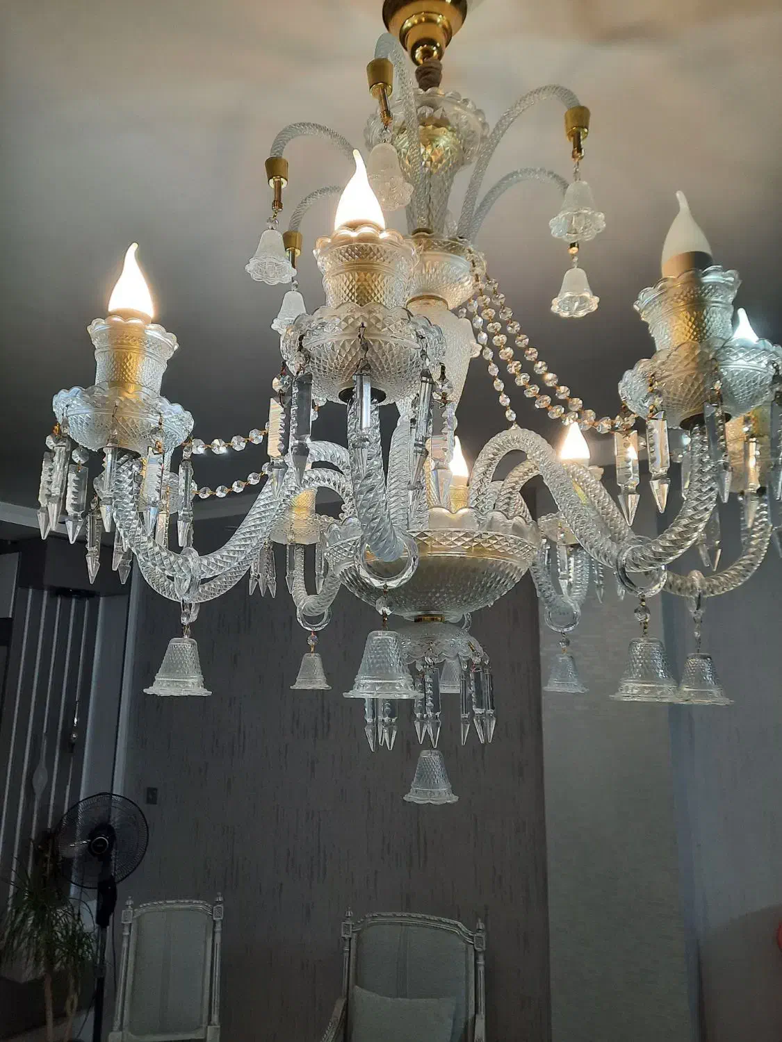 لوستر کریستالی|لوستر و چراغ آویز|ساوه, |دیوار