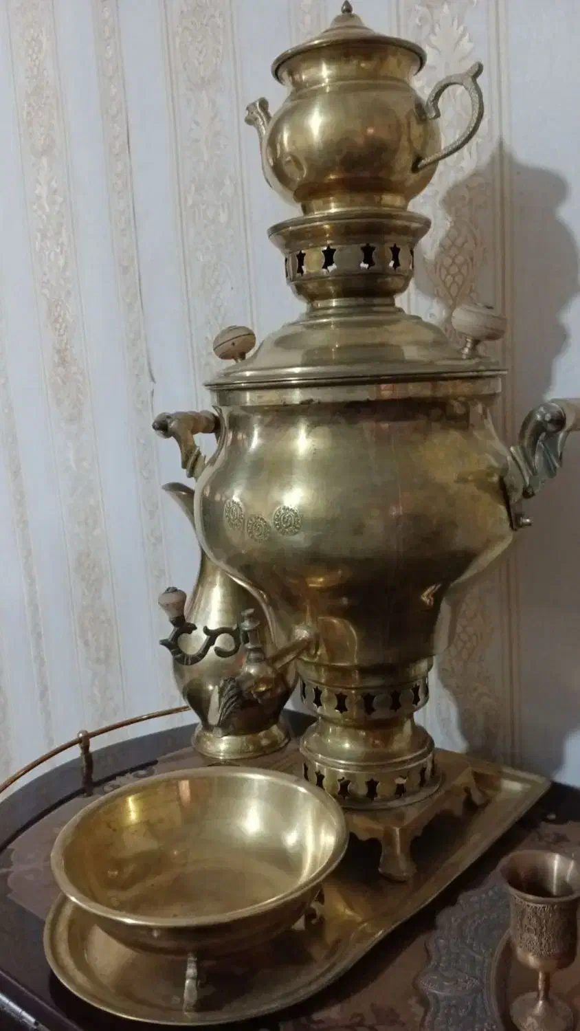 سماور برنج|کلکسیون اشیاء عتیقه|پاکدشت, پاکدشت (مامازند)|دیوار