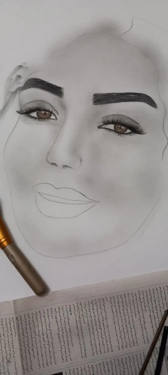 تابلو نقاشی سیاهقلم، رنگ روغن ...|تابلو، نقاشی، عکس|کرمان, |دیوار