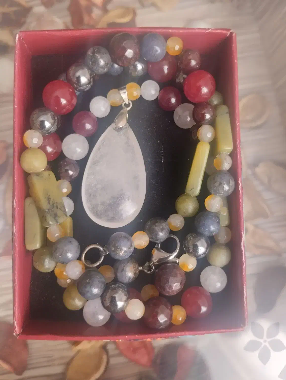 گردنبند و انگشتر سنگ اصل با فاکتور|جواهرات|تهران, شهرک مخابرات|دیوار