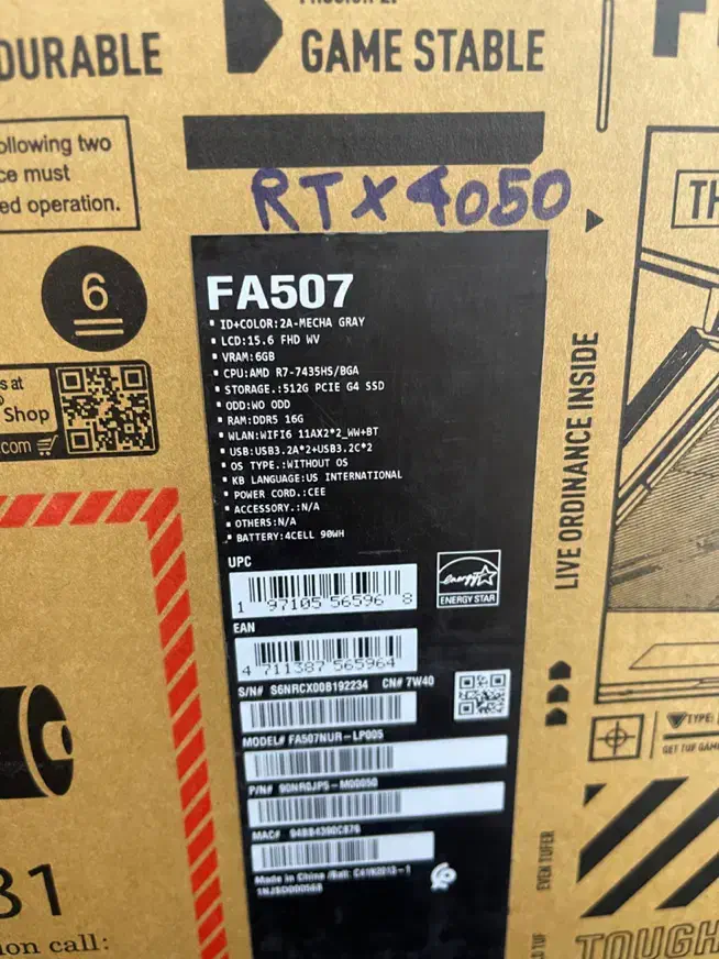 لپتاپ Asuse TUF A15 (آکبند/زیر قیمت)|رایانه همراه|کرج, اصفهانی‌ها|دیوار