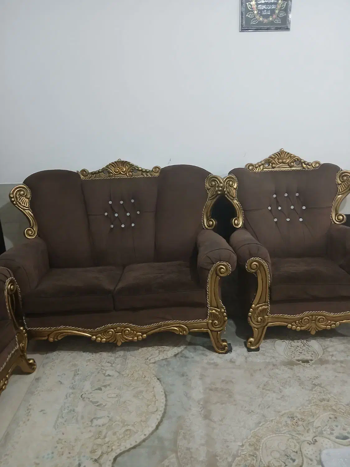 مبلمان سلطنتی ۷ نفره در حد نو .|مبلمان خانگی و میز عسلی|فولادشهر, C5|دیوار