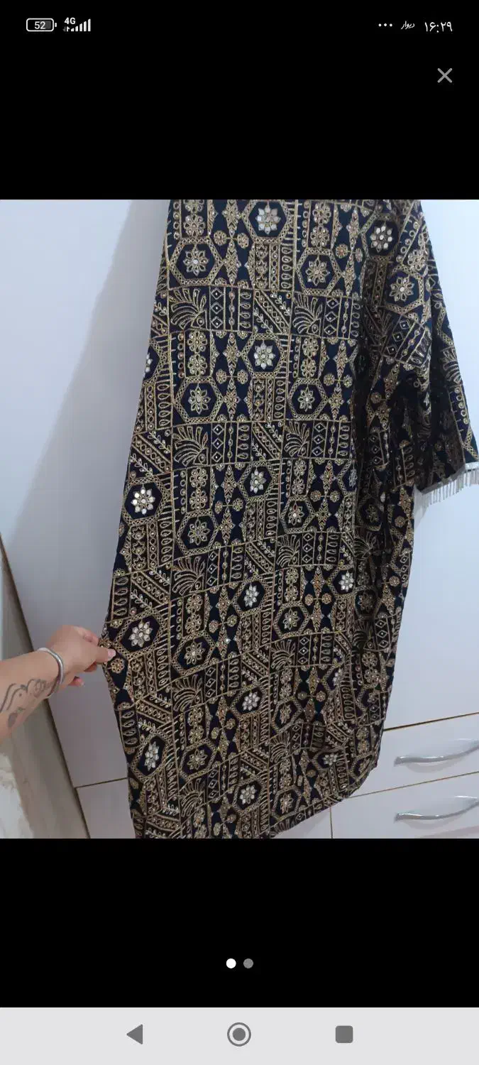 مانتو مجلسی عربی آینه کاری|لباس|مرودشت, فرهنگ|دیوار