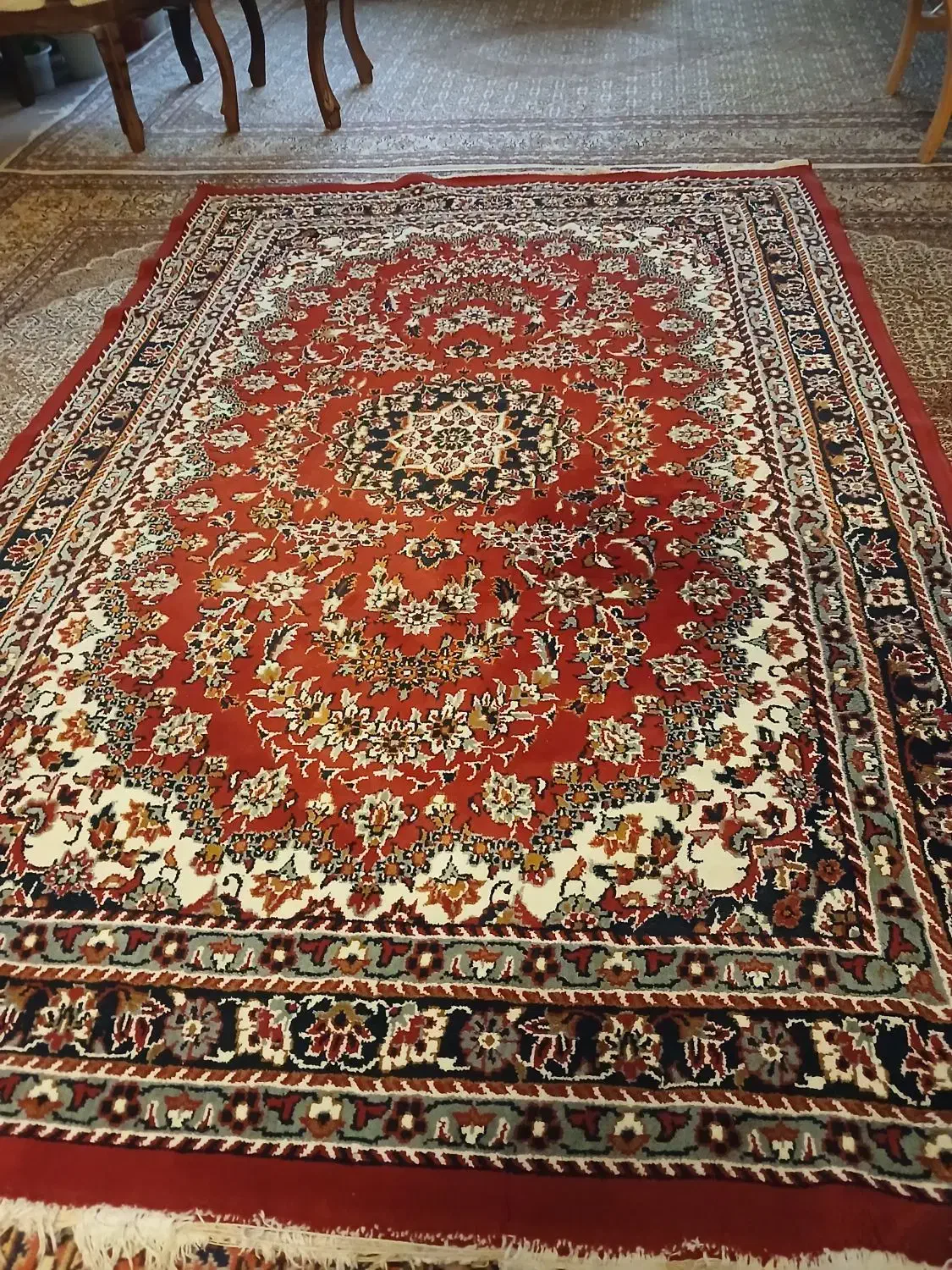 فرش ماشینی کاشان یک ونیم در دومتر وپادری|فرش|تبریز, |دیوار