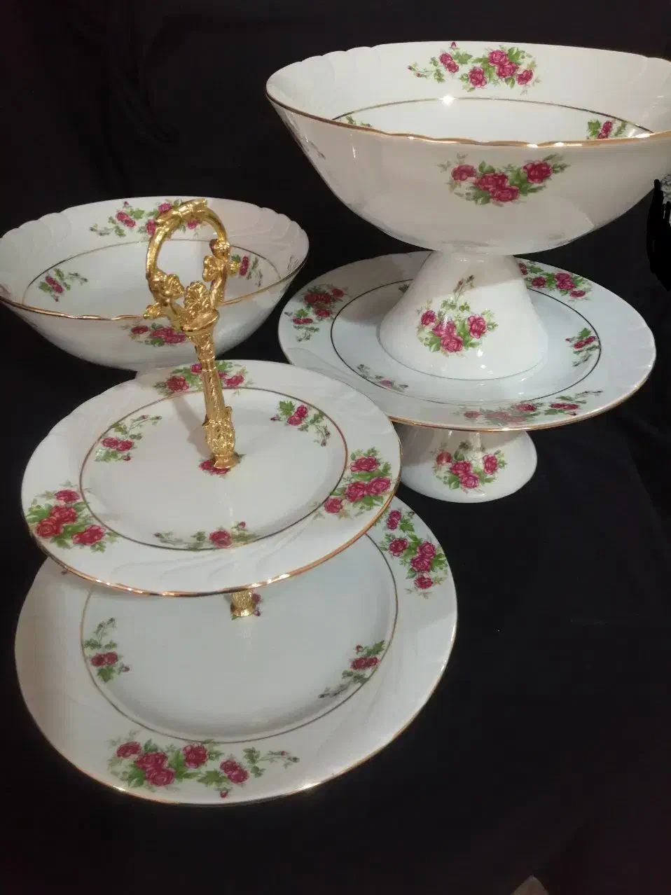 ظروف گلسرخی طرح جدید|ظروف سرو و پذیرایی|رشت, شهرک قدس|دیوار