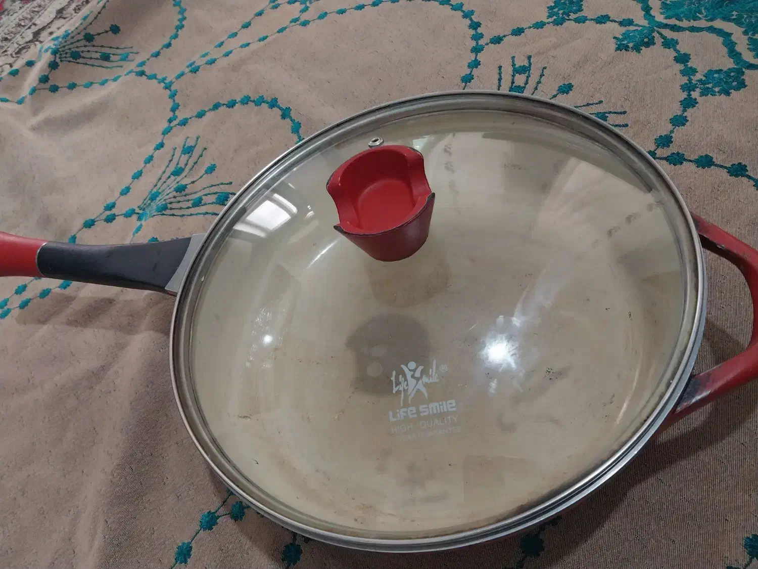 ماهیتابه چدن سرامیکی لایف اسمایل|ظروف پختوپز|کرمانشاه, |دیوار