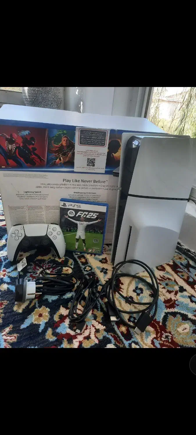 PS5 اسلیم 1ترابایت تک دسته ریجن اروپا|کنسول، بازی ویدئویی و آنلاین|سنگر, |دیوار