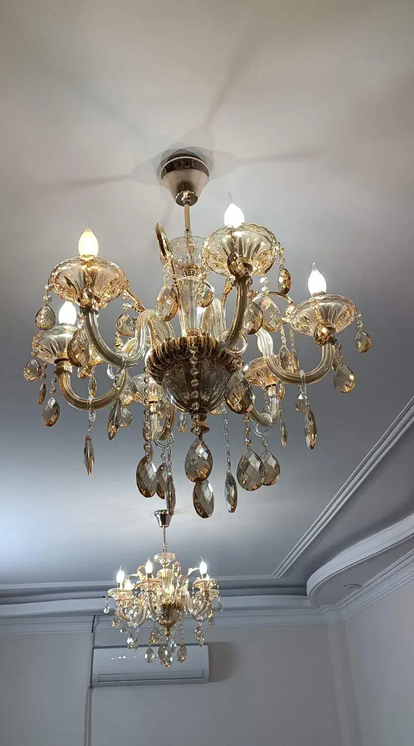 یک جفت لوستر کریستال وارداتی|لوستر و چراغ آویز|تهران, صد دستگاه|دیوار